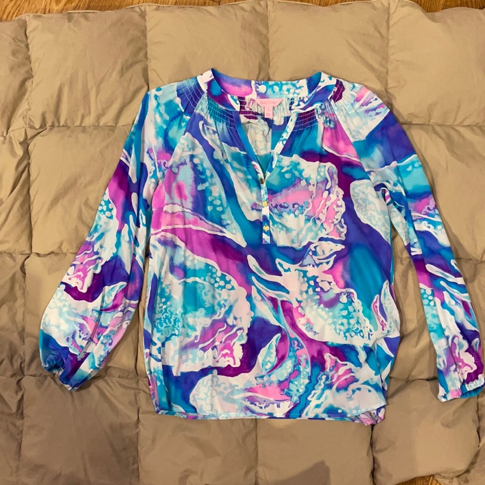 Lily Pulitzer Silk Elsa Top, Size S